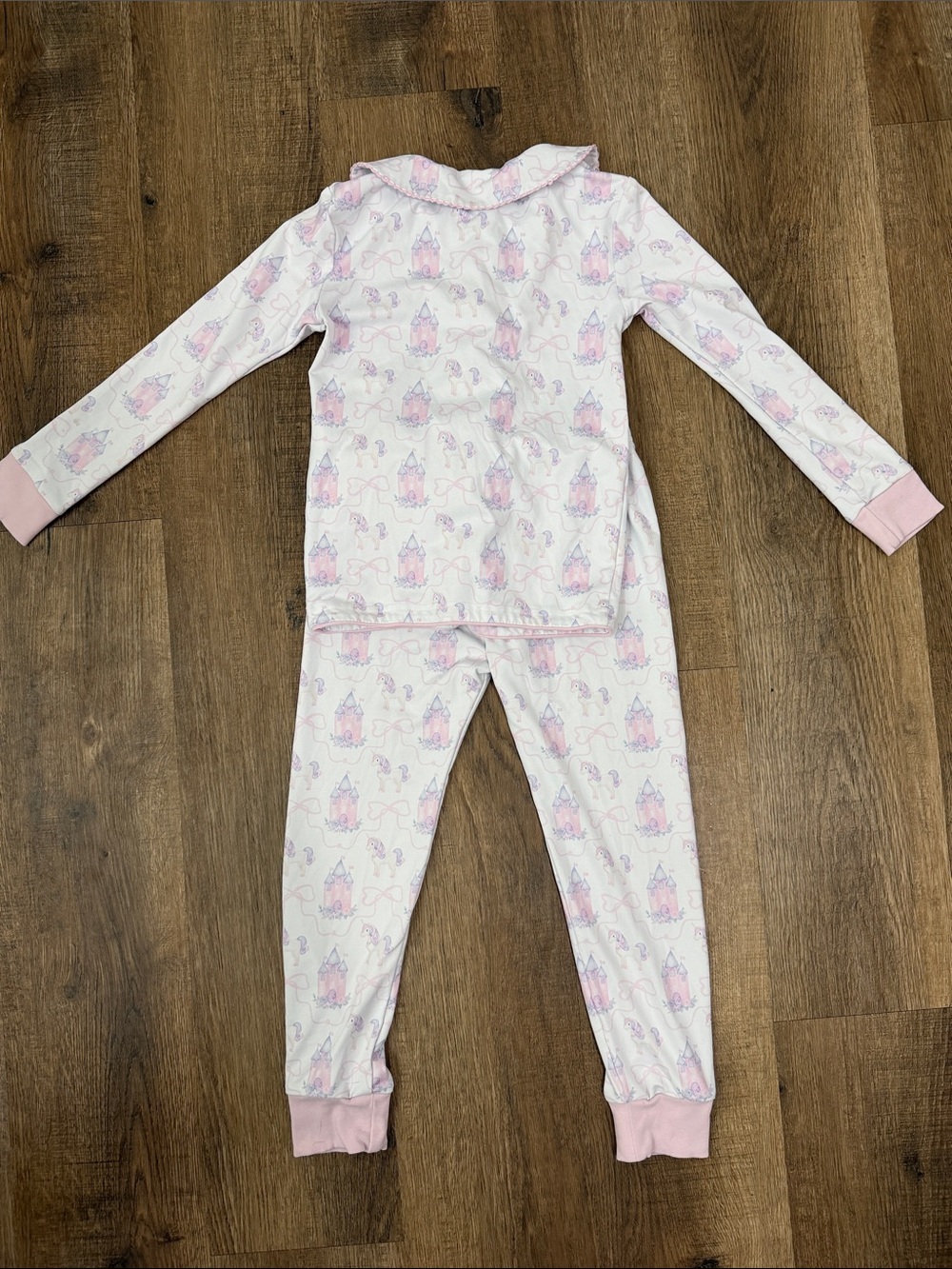 Cecil & Lou Girls 4T Princess Castle Pony Peter Pan Collar Pajama Set - Picture 8 of 9